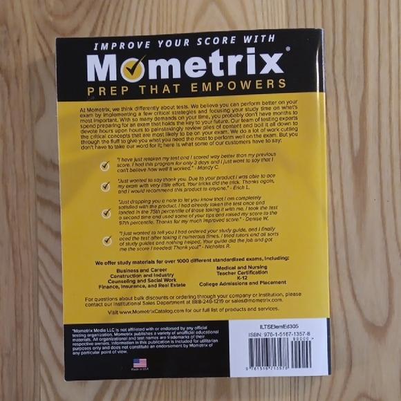 Mometrix ILTS Elementary Education Study Guide Test 305 - Picture 2 of 4